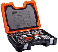 Bahco Galvučių 4-32mm, priedų ir raktų 8-17mm komplektas 1/2"+1/4" 91 vnt, Dynamic-Drive profilis
