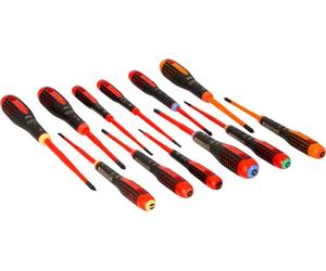 Bahco Insulated Slim Ergo™ With Tri-component Handle 12 Mm Jeu de tournevis 12 unités Orange Orange One Size