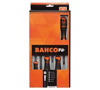 Bahco - Jeu de 6 tournevis Pozidriv pour vis à fente et vis Pozidriv BahcoFit avec poignée en caoutchouc - B219.016