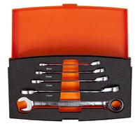 Bahco Coffret de 5 clés mixtes à cliquet 1RM-S5 - 8-19 mm