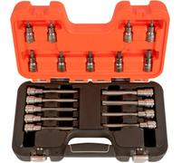 Bahco Jeu de clés à douilles 1/2'' Avec embouts Torx® 18 unités Orange Orange One Size