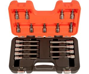 Bahco Jeu de clés à douilles 1/2'' Avec embouts Torx® 18 unités Orange Orange One Size