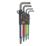 Bahco C1997LM/9P 6 pans intérieurs Jeu de clés mâles coudées 1.5 mm, 2.0 mm, 2.5 mm, 3.0 mm, 4.0 mm, 5.0 mm, 6.0 mm, 8 mm, 10.0