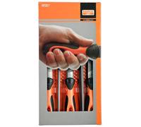 Bahco Jeu de limes 5 pcs. longueur 200mm taille 2 avec manche ergonomique dans un sac plastique - 14770822