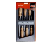 Bahco JEU DE TOURNEVIS, 6 PCS, MANCHE BOIS, FENTE+PH - 9710/S6