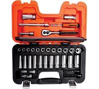 Bahco S330l 1/4'' 2/8'' Jeu de clés à douilles et embouts 53 pièces Orange Orange One Size