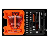 BAHCO S410 COFFRET 41 PIECES CLIQUETS DOUILLES ET CLES MIXTES