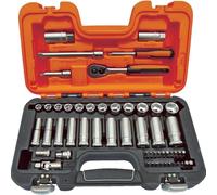 Bahco Coffret 53 pièces douilles et embouts S330L 1/4" et 3/8" Orange