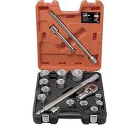 Bahco Jeu de douilles et cliquet SLX 17 - 17 pièces 3/4"