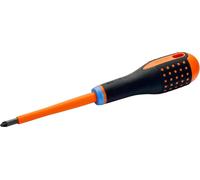 Bahco Tournevis ERGO isolé VDE avec manche trois composants pour vis à fente et vis Pozidriv, 6 mm/PZ2, art. n° BE-8720S