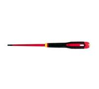 Bahco Tournevis ERGO Slim isolé VDE pour vis à fente avec manche tri-matière, 0,8 mm x 12 mm x 200 mm - BE-8040SL