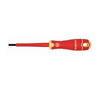 Bahco Tournevis vis à fente isolé VDE BahcoFIT avec manche multi-composants, 1 mm x 5,5 mm x 125 mm - B196.055.125