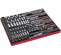 Bahco Ensemble d'outils FF1A08 – Insert en mousse avec 26 douilles – Standard