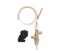 Bahderaus Vanne de Commande de Chauffage de Terrasse à Gaz Capteur de Thermocouple Bouton D'Interrupteur de DéCharge Propane Contrôle de Foyer Ensemble de Port Pilote de SéCurité