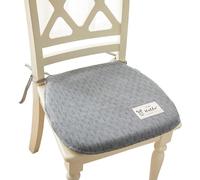 BAHELS Galette De Chaise Lot De 2 avec Attaches, Coussin Chaise Cuisine Lavable, Antidérapant, Galette De Chaise Dehoussable, Coussins De Chaises D'Interieur Mousse à MéMoire C,36x38x4cm