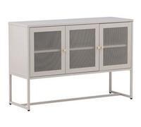 Bahut 3 Portes en Métal "Malla" 120cm Beige Beige