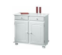 Bahut Bas Teinté Blanc, Dim : 43 x 88 x 87 cm --