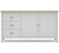 Bahut Buffet Misti 2P3T blanc chêne 150 x 40 x h80,5cm