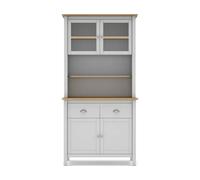 Bahut Buffet Misti 4P2T blanc chêne 90 x 40 x h180,5cm