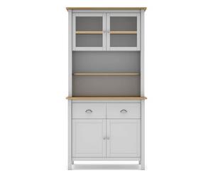 Bahut Buffet Misti 4P2T blanc chêne 90 x 40 x h180,5cm