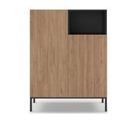 Bahut Cailin 2P1N chene noir 90 x 40 x h120cm