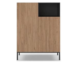 Bahut Cailin 2P1N chene noir 90 x 40 x h120cm