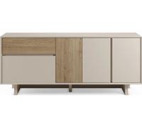 Bahut Carpi 4P1T 180cm creme chene 180 x 45 x h 76.5 cm