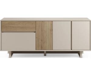 Bahut Carpi 4P1T 180cm creme chene 180 x 45 x h 76.5 cm