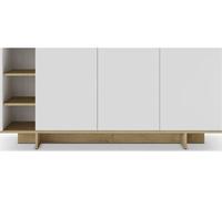 Bahut Cequoia 3P3N blanc chene 170 x 40 x h80cm