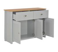 Bahut,Commode - Armoire de stockage,Pour cuisine/salon,Buffet Bas Gris 112x35x81 cm@EU35840529