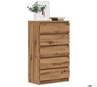Bahut de Salon,Meuble d'entrée, Commode chêne artisanal 60x36x103 cm ,bois d'ingénierie BONNIE B42003375