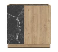 Bahut Dione 2P chene effet marbre 80 x 41,8 x h78,5cm