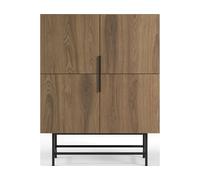 Bahut Eldia 4P chene fonce 100 x 40 x h128cm