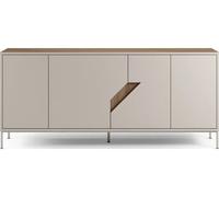 Bahut Lilou 4P chene creme 180 x 40 x h80cm