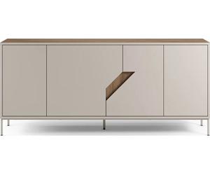 Bahut Lilou 4P chene creme 180 x 40 x h80cm
