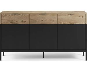 Bahut Marion 3P3T chene noir 150 x 40 x h80cm