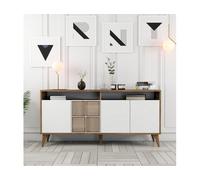Bahut Milan noyer blanc 160 x 35 x 78cm