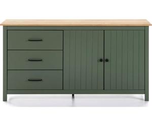 Bahut Miranda 2P3T vert cire 150 x 40 x h80cm