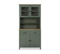 Bahut Miranda 4P2T vert cire 90 x 40 x h180cm