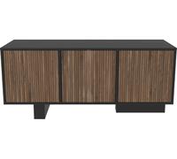 Bahut Monaco noir, noyer clair 150 x 45 x h51,5cm