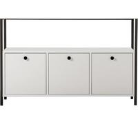 Bahut Solace blanc noir 120 x 29,5 x 77cm