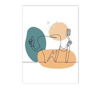 Baibexing Affiche Abstraite De Dents Colorées, Outils De Dentiste, Art Mural, Peinture Sur Toile, Décoration Pour Cabinet Médical Ou Maison, Format A6 30X40Cm Sans Cadre