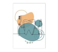 Baibexing Affiche Abstraite De Dents Colorées, Outils De Dentiste, Style Bloc De Couleur, Art Mural, Peinture Sur Toile, Décoration Pour Cabinet Médical Ou Maison, Format A5 21X30Cm Sans Cadre