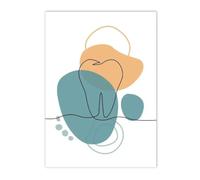 Baibexing Affiche Abstraite De Dents Colorées, Outils De Dentiste, Style Bloc De Couleur, Art Mural, Peinture Sur Toile, Décoration Pour Cabinet Médical Ou Maison, Format A2 50X70Cm Sans Cadre