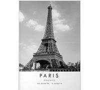 Baibexing Affiche De Voyage Paris, France, New York, Noir Et Blanc, Art Mural Unique, Peinture Sur Toile, Coordonnées, Décoration D'Intérieur Minimaliste 60X90Cm Sans Cadre