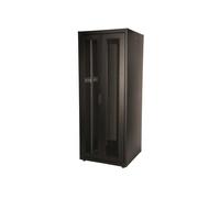 Baie pro 800x800 double vantaux perforés av./ar., 4 mont. - MONTÉE, 42U, noir
