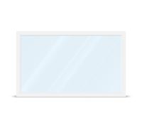 Baie vitrée fixe, porte-fenêtre pvc IDEAL 4000, Blanc, 1510 x 1635 mm, 2 vantaux, configurer individuellement