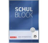 Baier & Schneider Brunnen Carnet de notes de qualité supérieure A4 50 feuilles lignées avec bord linéature 25 perforé 90 g/m²