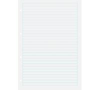 Baier schneider-insert ringbucheinlage & classeur, format a4, 70 g/m², 4, blanc, 50 feuilles, ligné