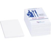 Baier schneider notes &restauration, sans klebebindung 70 g/m ², 75 x 140 mm, blanc, Un paquet de 10 (10 x 50 feuilles) (Lot de 5)